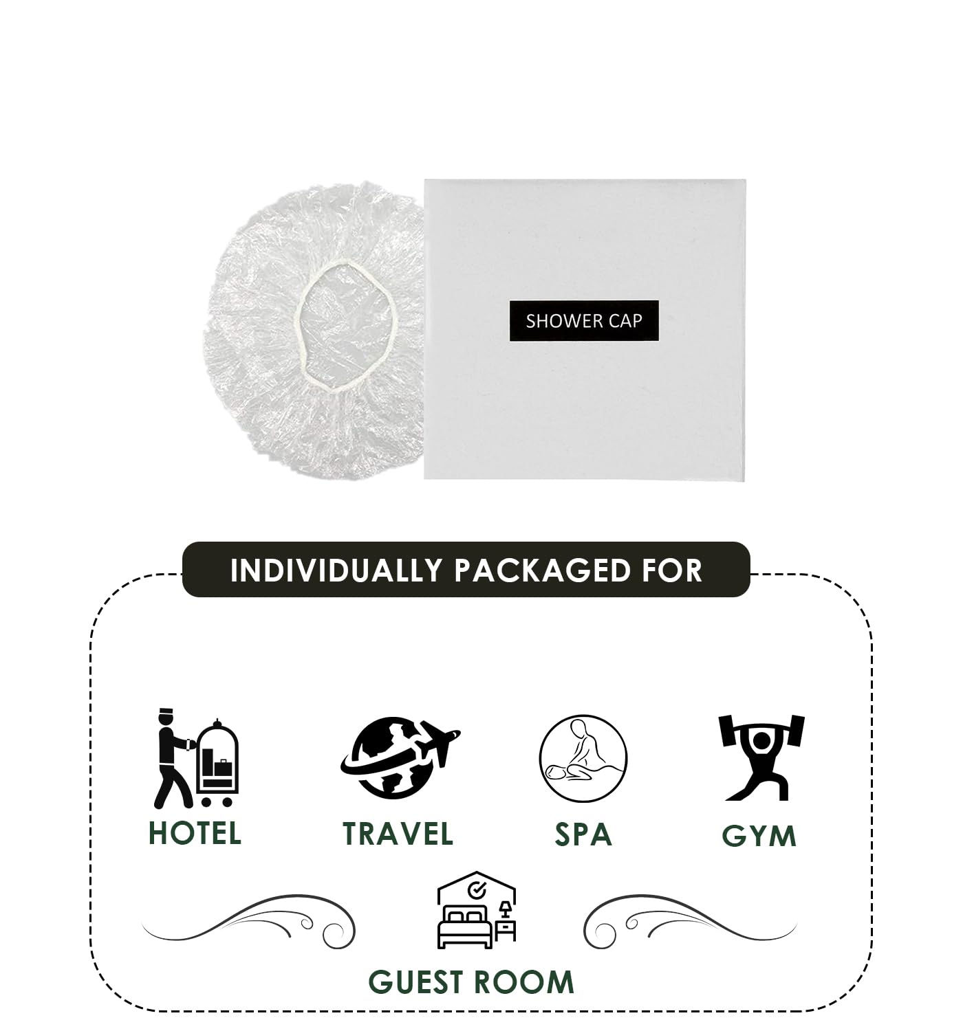 Mankolo | Plastic Shower Cap (Pack Of 100)