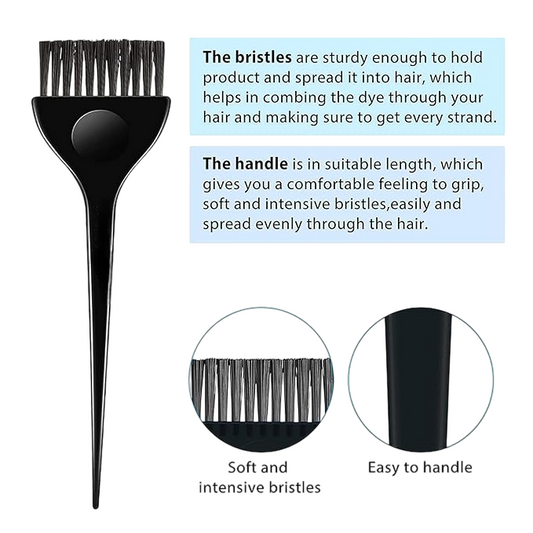 Mankolo | Wide Dye Hair Coloring Brush with Long Tail (Pack of 2) - Manohar International