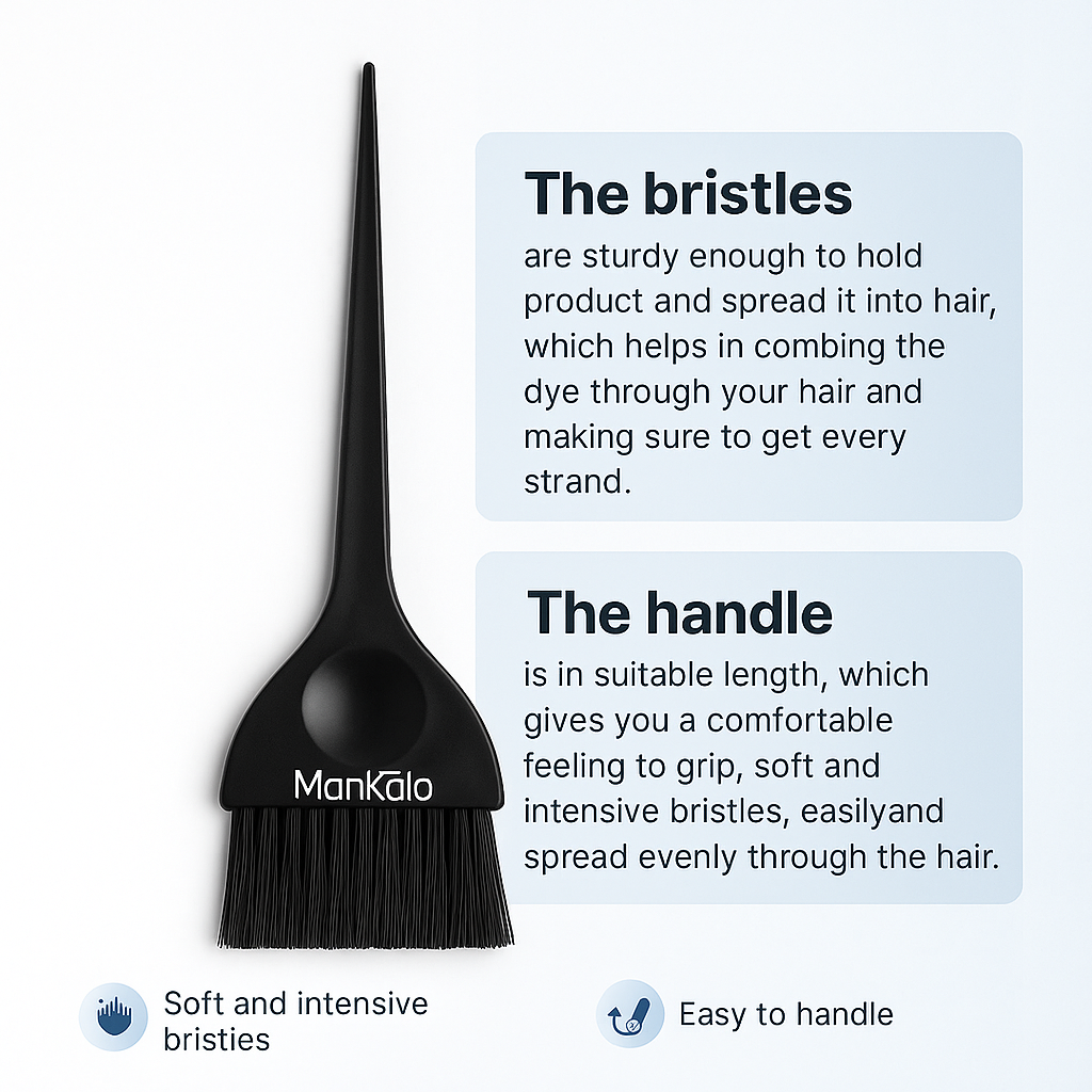 Mankolo | Wide Dye Hair Coloring Brush with Long Tail (Pack of 3)