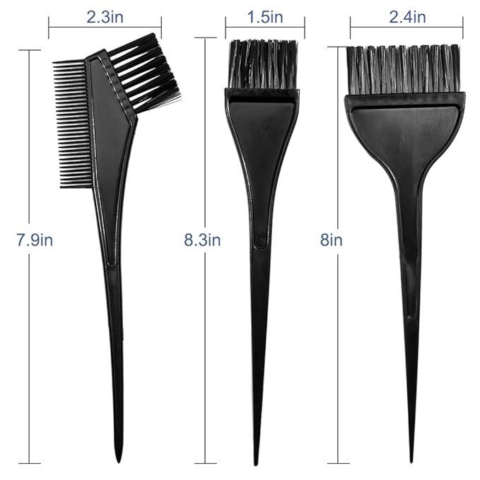 Mankolo | 6-Piece Hair Dye Brush Coloring Kit with Brush, Tinting Bowl, Coloring Cape, and Gloves for Hair Dyeing and Bleaching - Manohar International