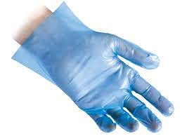 Blue Plastic Hand Glove (Pack of 100) | Mankolo - Manohar International