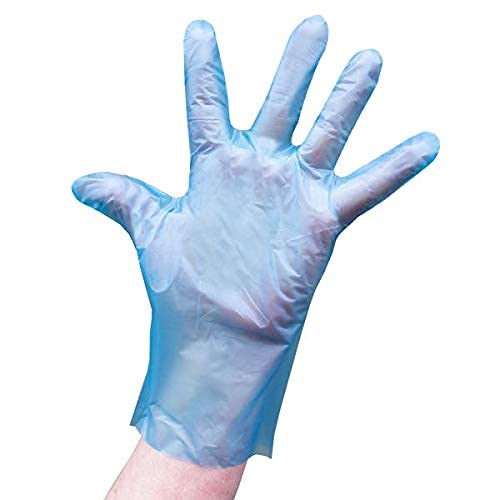 Blue Plastic Hand Glove (Pack of 100) | Mankolo - Manohar International