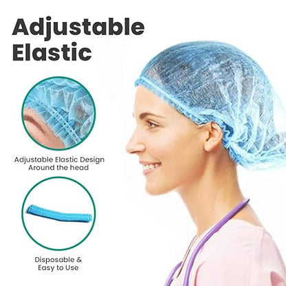 Manmed | Non-Woven Bouffant Caps (Pack of 100) - Manohar International