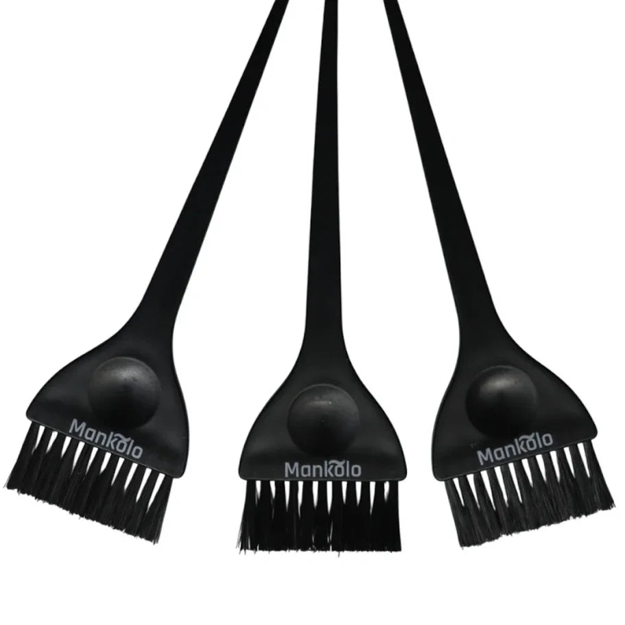 Mankolo | Wide Dye Hair Coloring Brush with Long Tail (Pack of 3)
